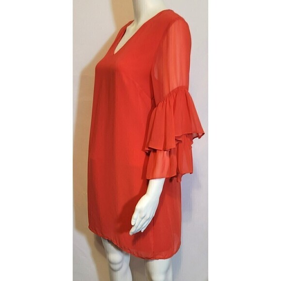 CeCe from Nordstrom Mini Dress w/ Sheer Ruffled Sleeve - Size 4 - Picture 3 of 12